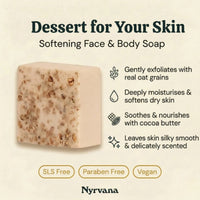 Nyrvana Face & Body Soap Oats & Vanilla with Cocoa Butter 100g