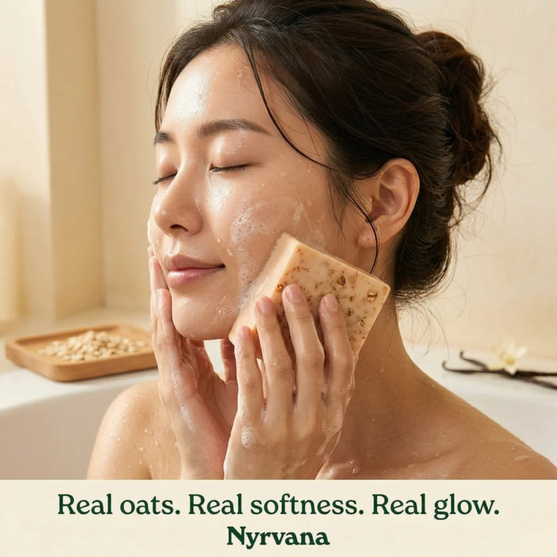 Nyrvana Face & Body Soap Oats & Vanilla with Cocoa Butter 100g