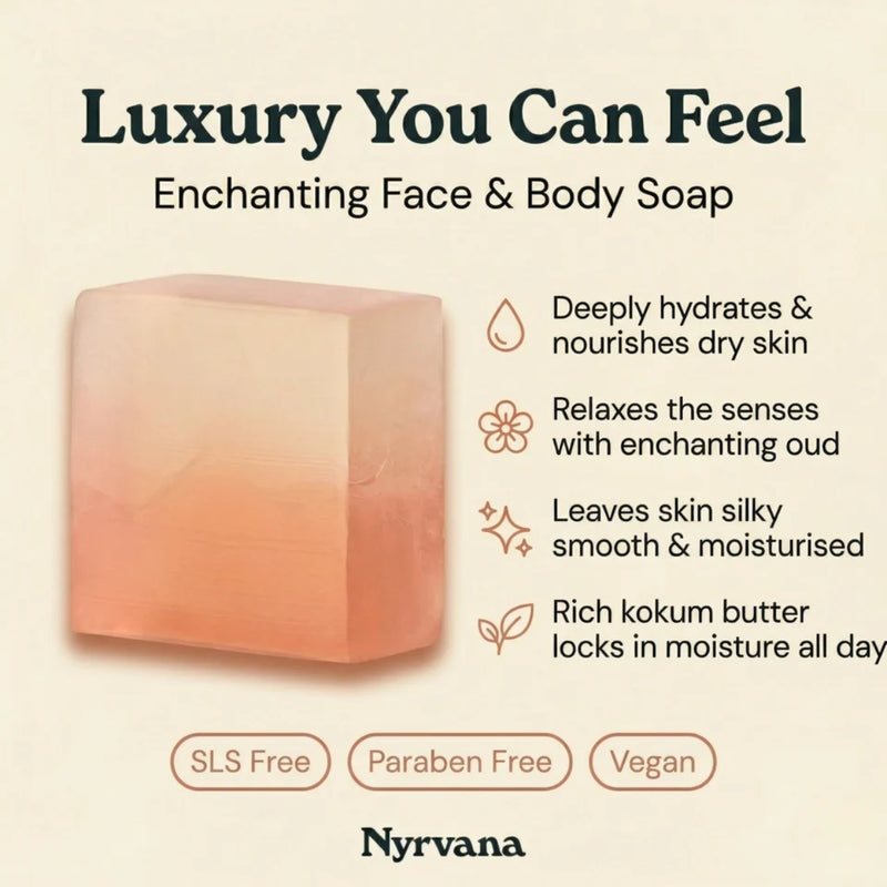 Nyrvana Face & Body Soap Oud with Kokum Butter 100g