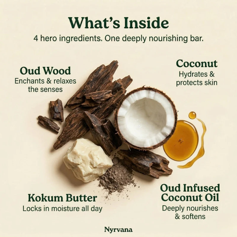 Nyrvana Face & Body Soap Oud with Kokum Butter 100g