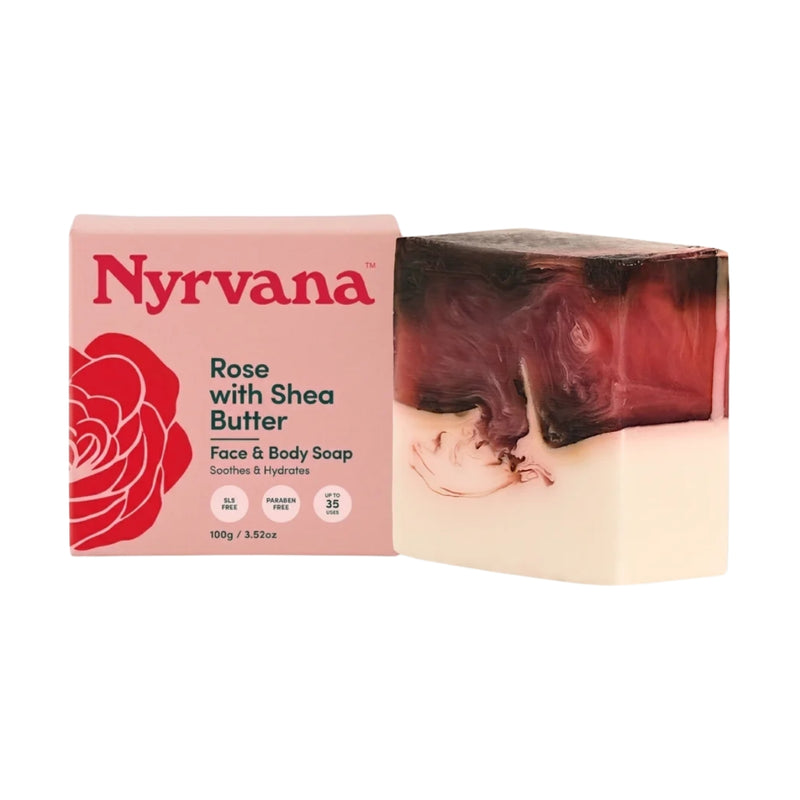 Nyrvana Face & Body Soap Rose with Shea Butter 100g