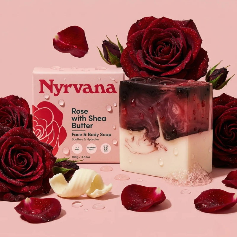 Nyrvana Face & Body Soap Rose with Shea Butter 100g