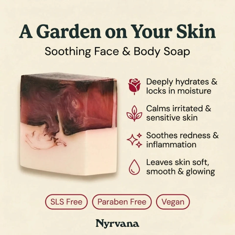 Nyrvana Face & Body Soap Rose with Shea Butter 100g