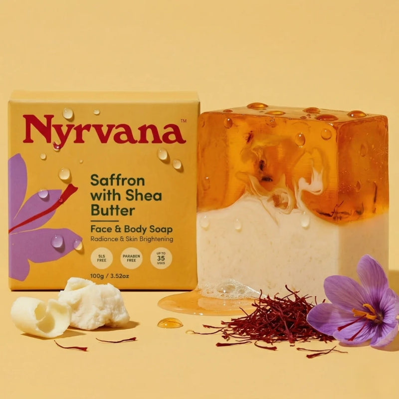 Nyrvana Face & Body Soap Saffron with Shea Butter 100g