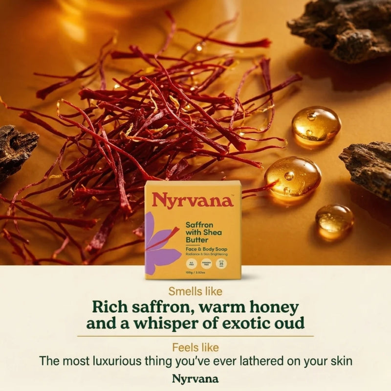 Nyrvana Face & Body Soap Saffron with Shea Butter 100g