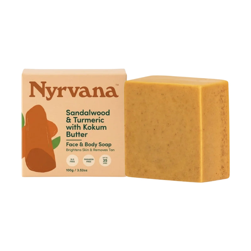 Nyrvana Face & Body Soap Sandalwood & Turmeric with Kokum Butter 100g