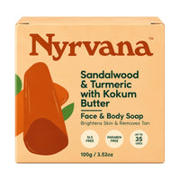 Nyrvana Face & Body Soap Sandalwood & Turmeric with Kokum Butter 100g