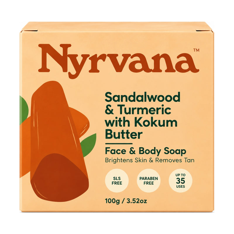 Nyrvana Face & Body Soap Sandalwood & Turmeric with Kokum Butter 100g