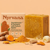 Nyrvana Face & Body Soap Sandalwood & Turmeric with Kokum Butter 100g