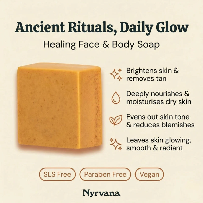 Nyrvana Face & Body Soap Sandalwood & Turmeric with Kokum Butter 100g