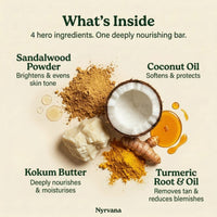 Nyrvana Face & Body Soap Sandalwood & Turmeric with Kokum Butter 100g