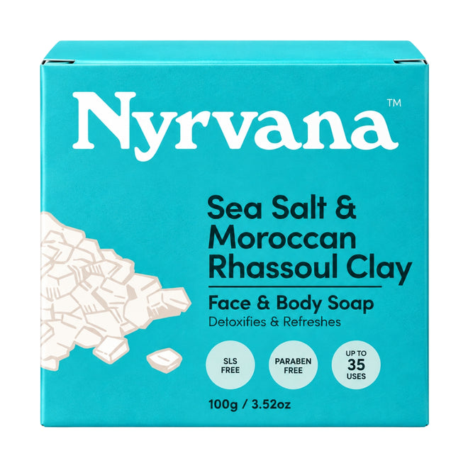 Nyrvana Face & Body Soap Sea Salt & Moroccan Rhassoul Clay 100g