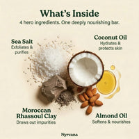 Nyrvana Face & Body Soap Sea Salt & Moroccan Rhassoul Clay 100g