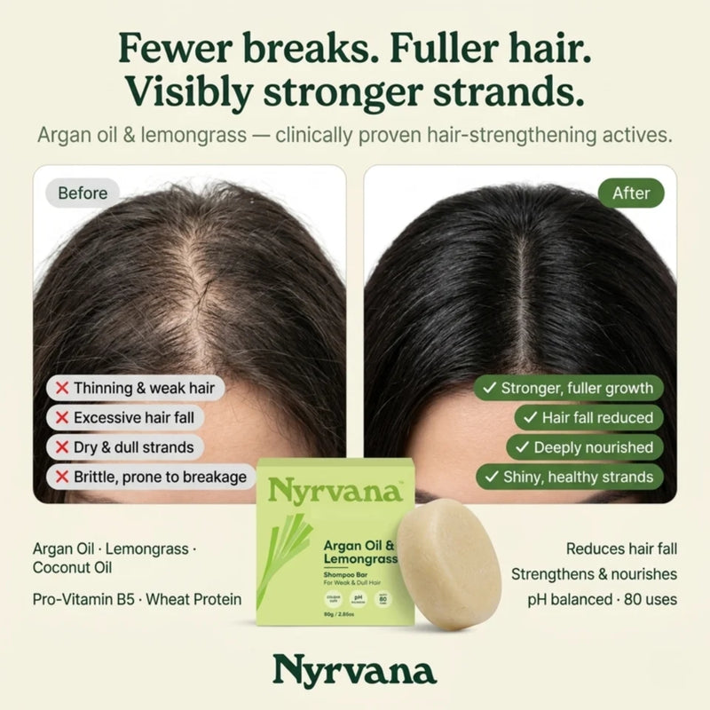 Nyrvana Shampoo Bar Argan Oil & Lemongrass 80g