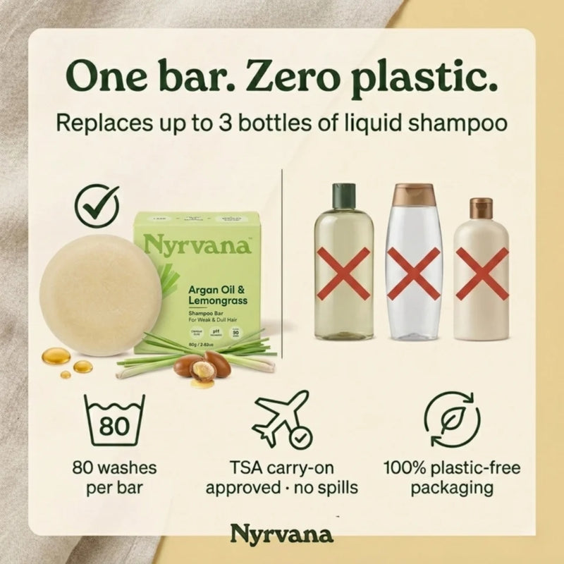 Nyrvana Shampoo Bar Argan Oil & Lemongrass 80g