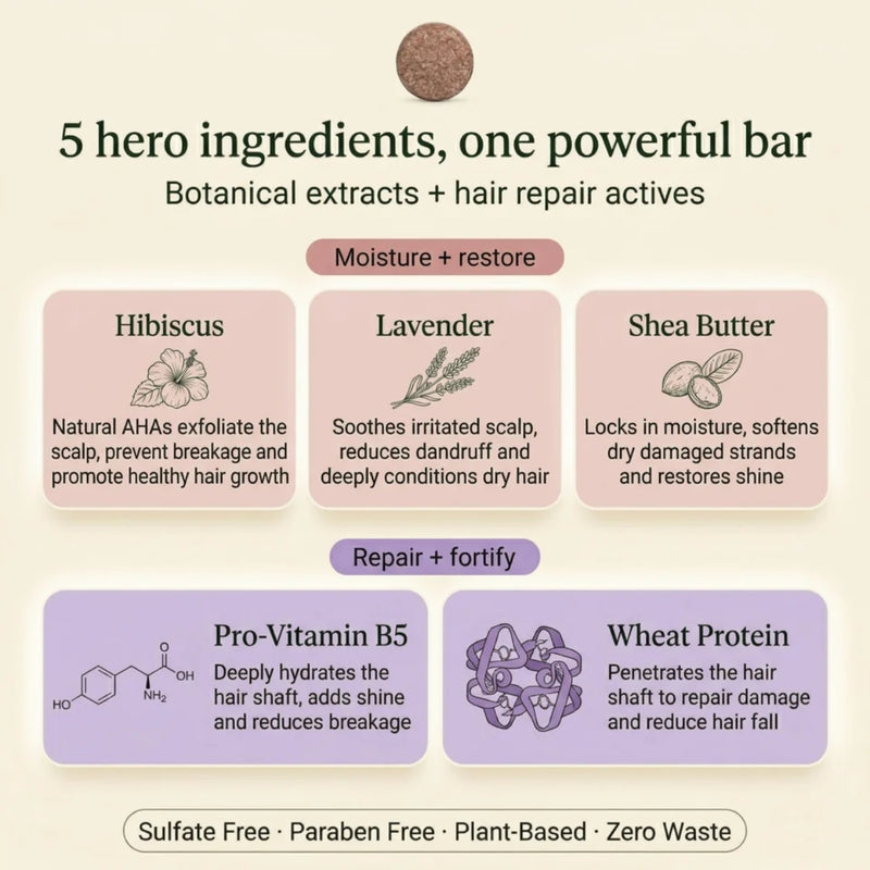 Nyrvana Shampoo Bar Hibiscus, Lavender & Shea Butter 80g