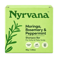 Nyrvana Shampoo Bar Moringa, Rosemary & Peppermint 80g