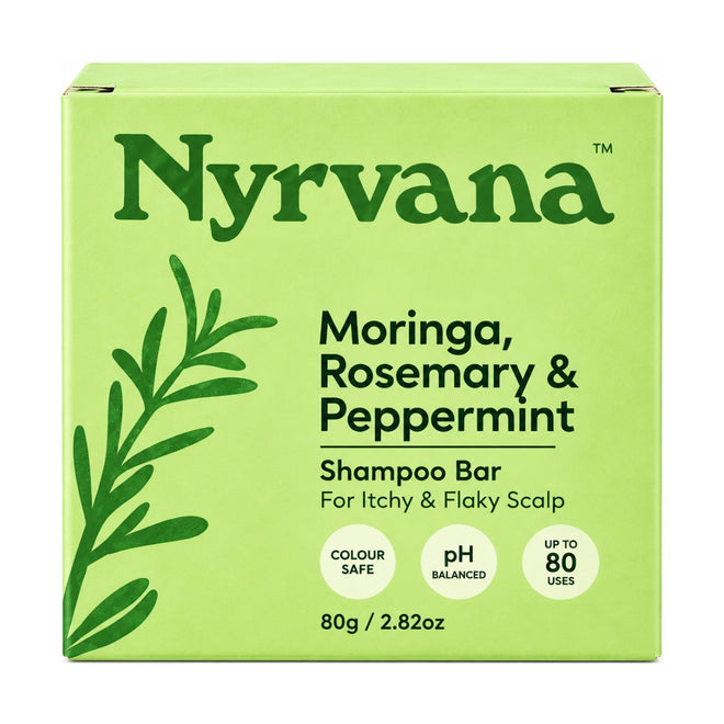 Nyrvana Shampoo Bar Moringa, Rosemary & Peppermint 80g