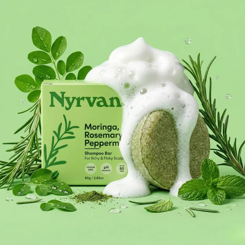 Nyrvana Shampoo Bar Moringa, Rosemary & Peppermint 80g