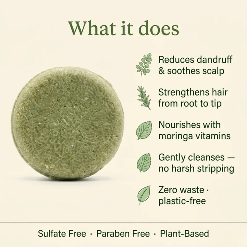 Nyrvana Shampoo Bar Moringa, Rosemary & Peppermint 80g