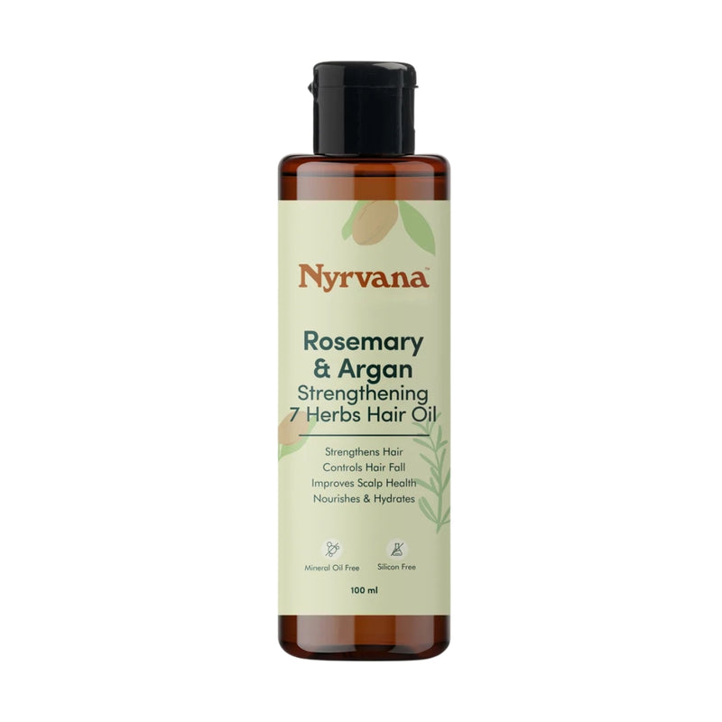 Nyrvana Hair Oil  Rosemary & Argan Strengthening 7 Herbs 100ml
