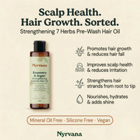 Nyrvana Hair Oil  Rosemary & Argan Strengthening 7 Herbs 100ml