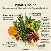 Nyrvana Hair Oil  Rosemary & Argan Strengthening 7 Herbs 100ml