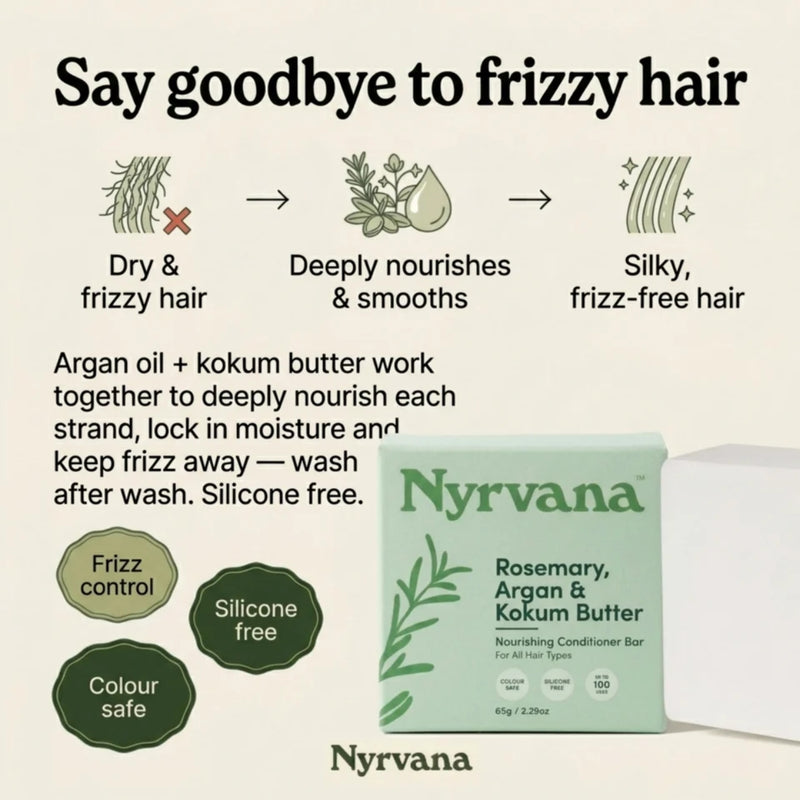 Nyrvana Conditioner Bar Rosemary, Argan & Kokum Butter 65g