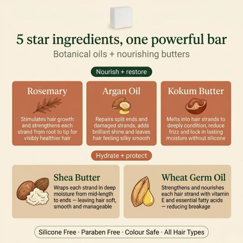 Nyrvana Conditioner Bar Rosemary, Argan & Kokum Butter 65g