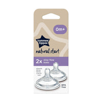 Tommee Tippee Natural Start Teats 0 Month+ Slow Flow 150ml 2 Pieces