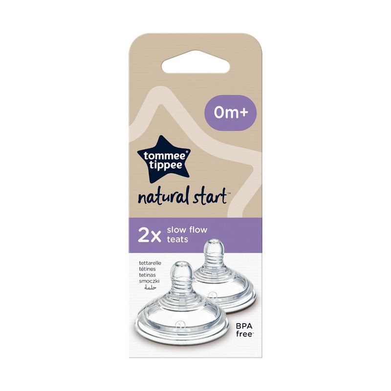 Tommee Tippee Natural Start Teats 0 Month+ Slow Flow 150ml 2 Pieces