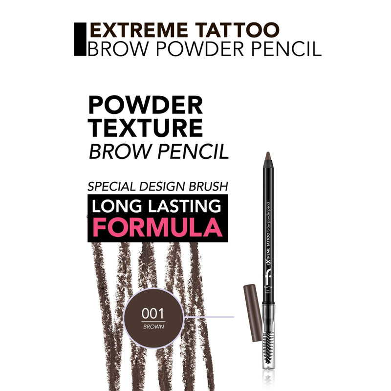 Flormar Extreme Tattoo Brow Powder Pencil 01 Brown 1.2g
