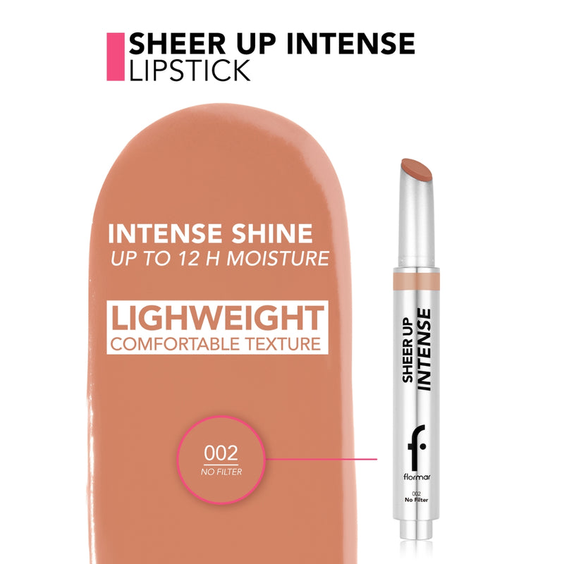Flormar Sheer Up Intense Lipstick 02 No Filter 2.3g