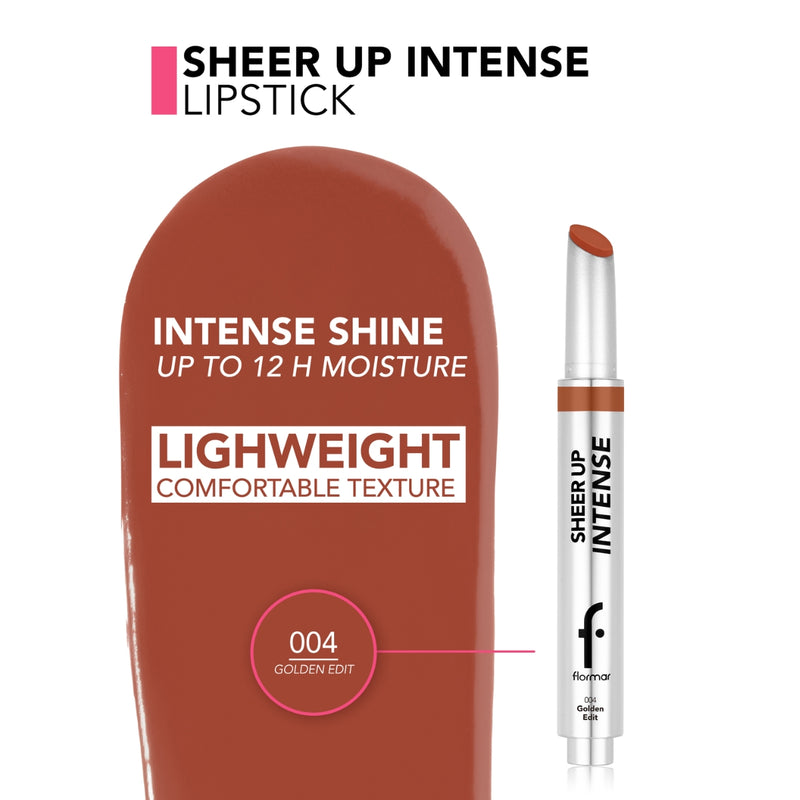 Flormar Sheer Up Intense Lipstick 04 Golden Edit 2.3g