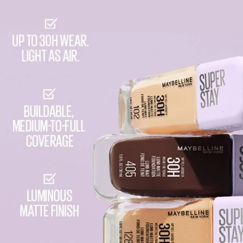 Maybelline Superstay 30H Lumi Matte Foundation 129
