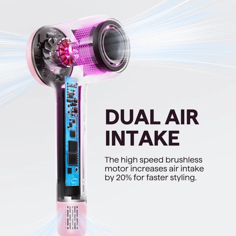Wavytalk Turblow Pro Fast Drying Blow Dryer with Diffuser Pink