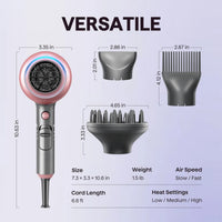 Wavytalk Blown Away Ionic Hair Dryer Blow Dryer Rose Gold