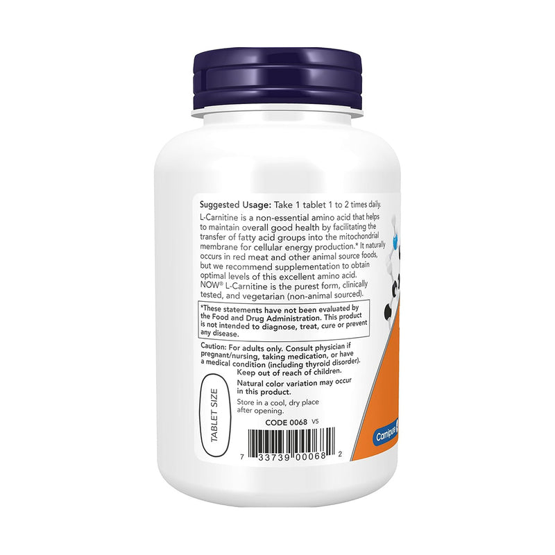 Now Carnitine Tartrate 1000mg 100 Tablets