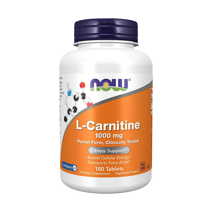 Now Carnitine Tartrate 1000mg 100 Tablets