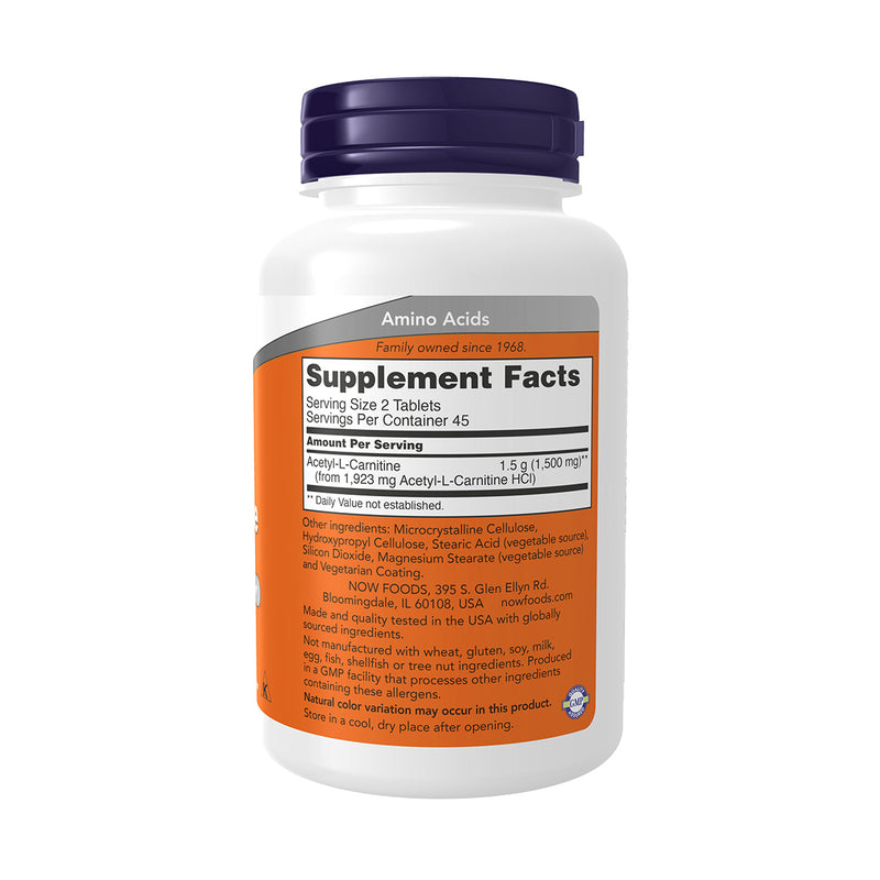 Now Acetyl L Carnitine 750mg 90 Tablets