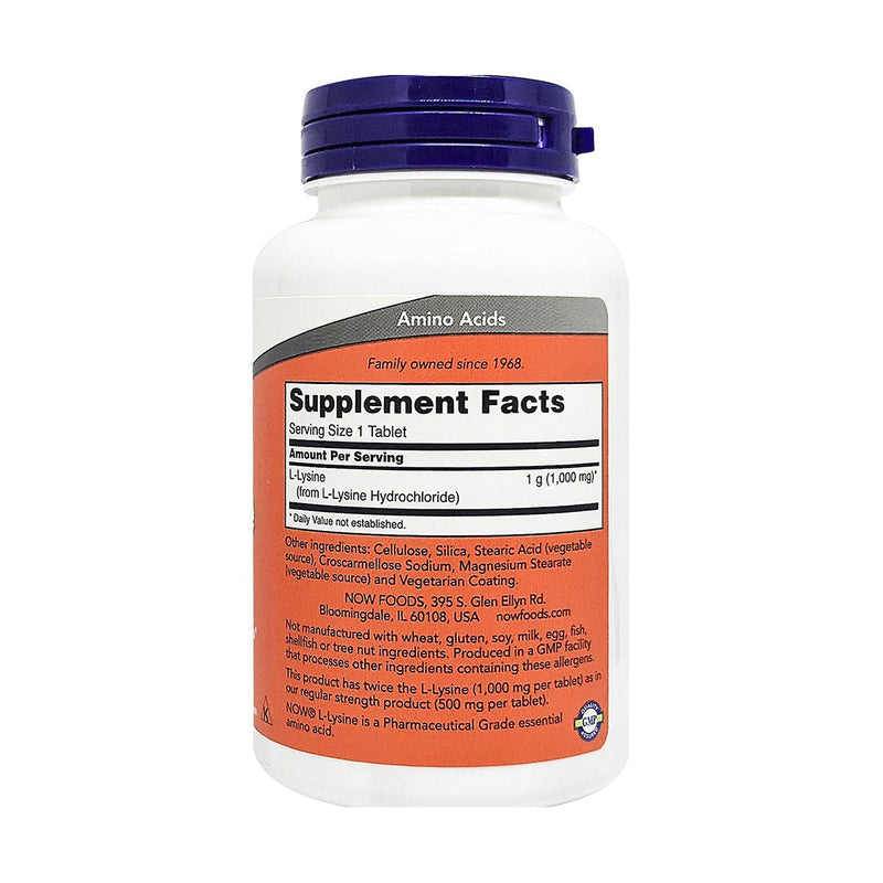 Now L Lysine 1000mg 100 Tablets