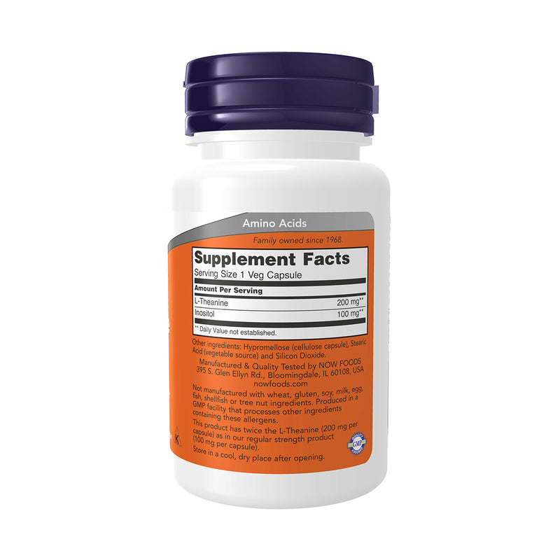 Now L Theanine 200mg 60 VegeCapsules