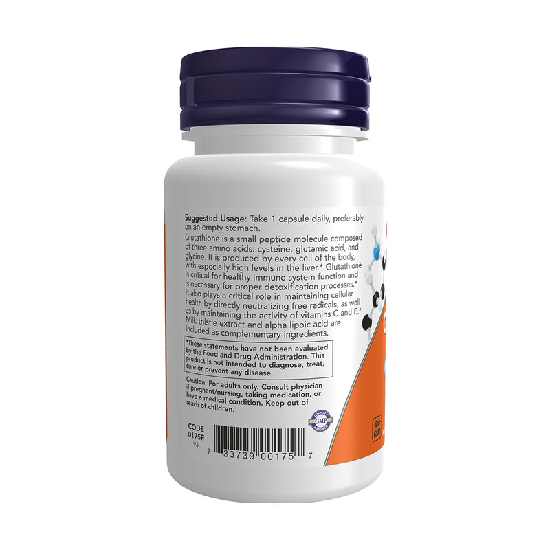Now Glutathione 500mg 30 VegeCapsules
