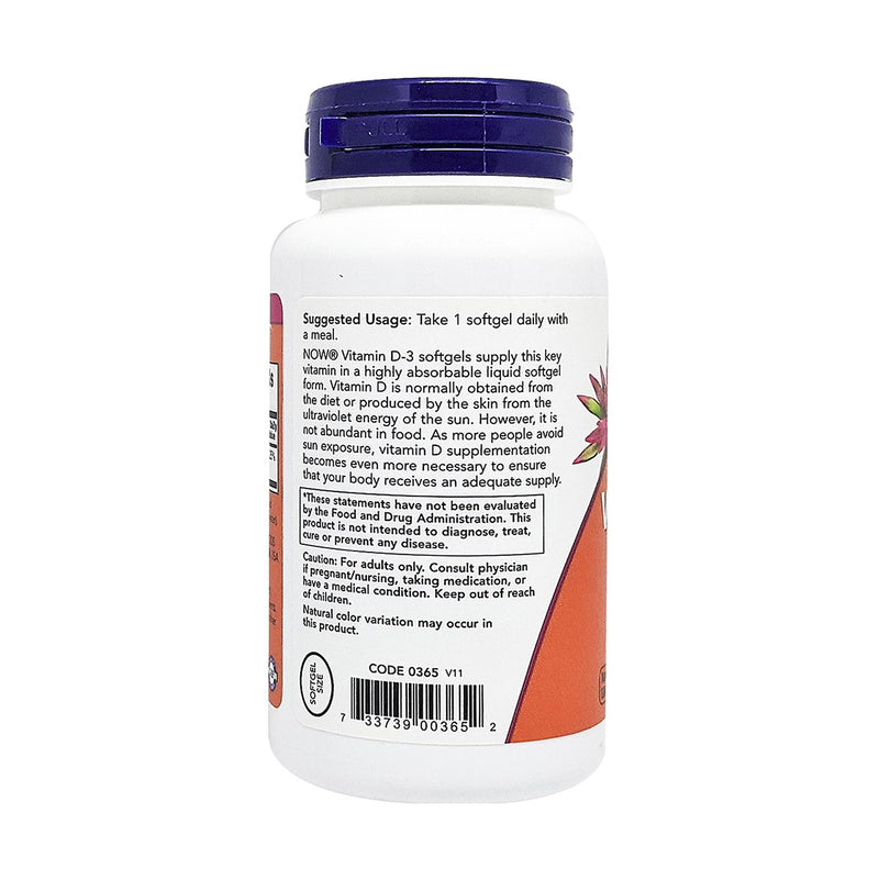 Now Vitamin D3 1000IU 180 Softgels