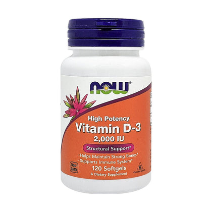 Now Vitamin D3 2000IU 120 Softgels