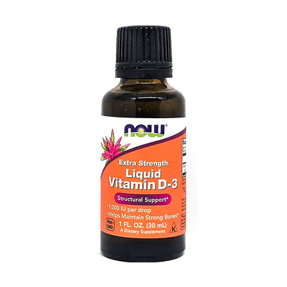 Now Vitamin D3 Extra Strength 1,000IU Liquid 30ml