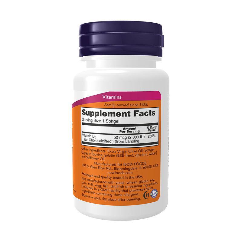 Now Vitamin D3 2000IU 240 Softgels