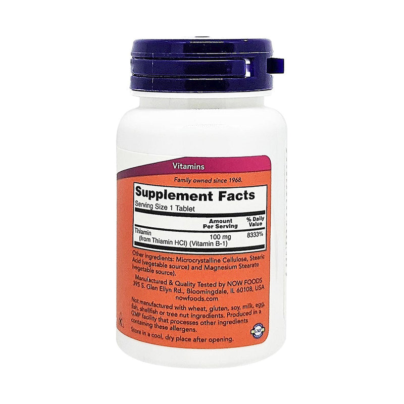 Now Vitamin B1 100mg 100 Tablets