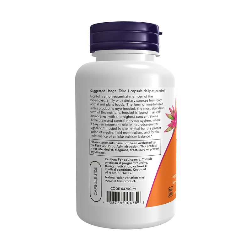 Now Inositol 500mg 100 VegeCapsules