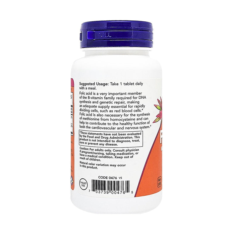 Now Folic Acid 800mcg 250 Tablets
